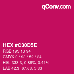 Color code: HEX #C30D5E | qconv.com