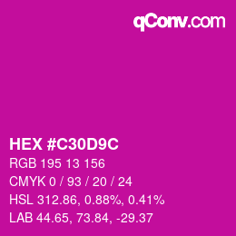 Color code: HEX #C30D9C | qconv.com