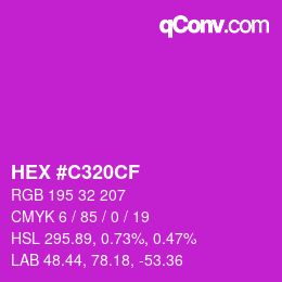 Color code: HEX #C320CF | qconv.com
