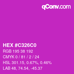 Color code: HEX #C326C0 | qconv.com
