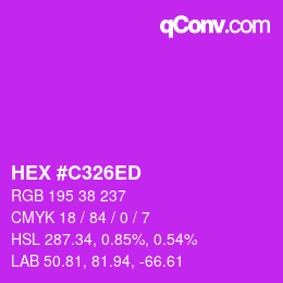 Color code: HEX #C326ED | qconv.com