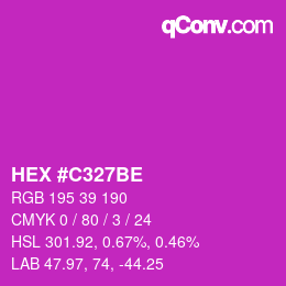 Color code: HEX #C327BE | qconv.com