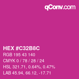 Color code: HEX #C32B8C | qconv.com