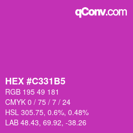Color code: HEX #C331B5 | qconv.com