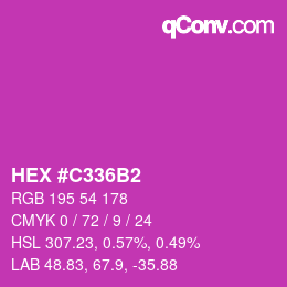 Color code: HEX #C336B2 | qconv.com