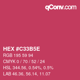 Code couleur: HEX #C33B5E | qconv.com