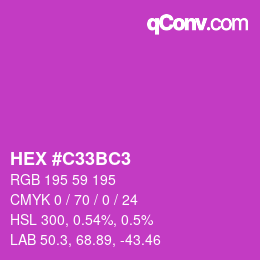 Color code: HEX #C33BC3 | qconv.com