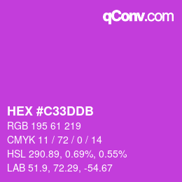 Color code: HEX #C33DDB | qconv.com