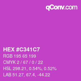 Color code: HEX #C341C7 | qconv.com