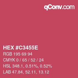 Color code: HEX #C3455E | qconv.com