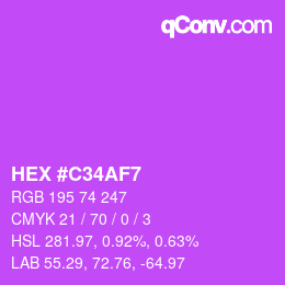 Color code: HEX #C34AF7 | qconv.com