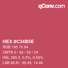 Color code: HEX #C34B5E | qconv.com