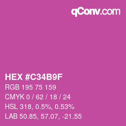 Color code: HEX #C34B9F | qconv.com