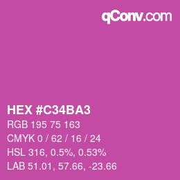 颜色代码: HEX #C34BA3 | qconv.com