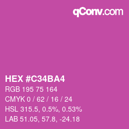 颜色代码: HEX #C34BA4 | qconv.com