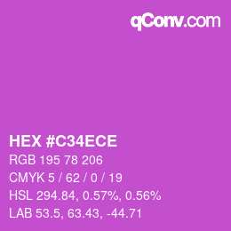 カラーコード: HEX #C34ECE | qconv.com