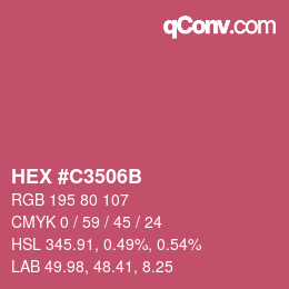 Color code: HEX #C3506B | qconv.com