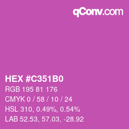 カラーコード: HEX #C351B0 | qconv.com