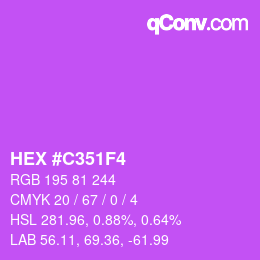 Color code: HEX #C351F4 | qconv.com