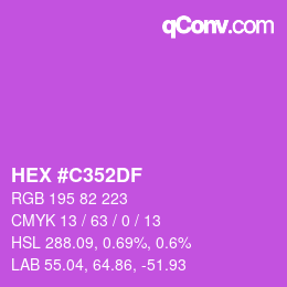 Color code: HEX #C352DF | qconv.com