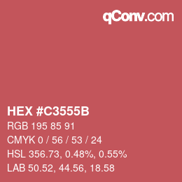 Color code: HEX #C3555B | qconv.com