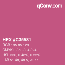 Código de color: HEX #C35581 | qconv.com
