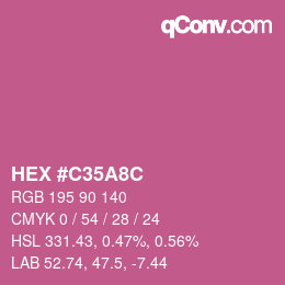 Color code: HEX #C35A8C | qconv.com