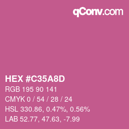 Color code: HEX #C35A8D | qconv.com