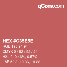 Código de color: HEX #C35E5E | qconv.com