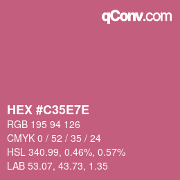 Color code: HEX #C35E7E | qconv.com