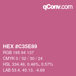 Color code: HEX #C35E89 | qconv.com
