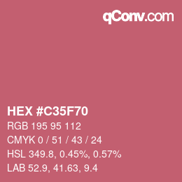 Código de color: HEX #C35F70 | qconv.com