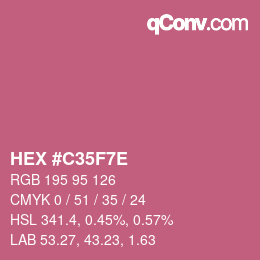Color code: HEX #C35F7E | qconv.com