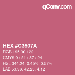 Color code: HEX #C3607A | qconv.com