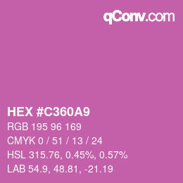 Color code: HEX #C360A9 | qconv.com
