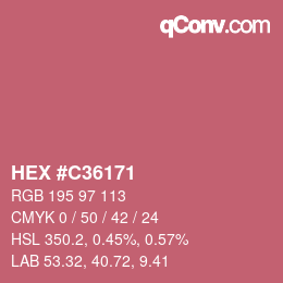 カラーコード: HEX #C36171 | qconv.com