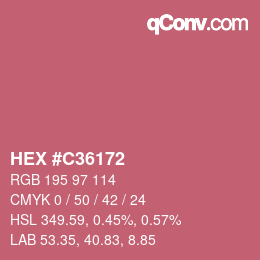 カラーコード: HEX #C36172 | qconv.com
