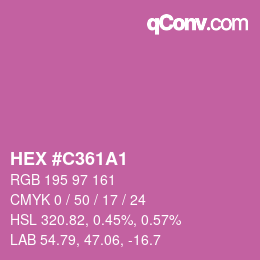 Farbcode: HEX #C361A1 | qconv.com