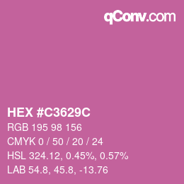 Color code: HEX #C3629C | qconv.com