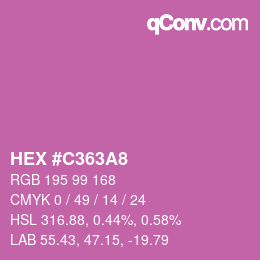 Color code: HEX #C363A8 | qconv.com
