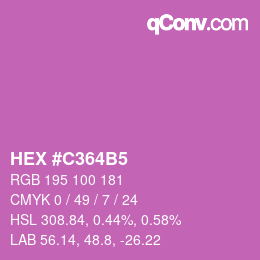 颜色代码: HEX #C364B5 | qconv.com