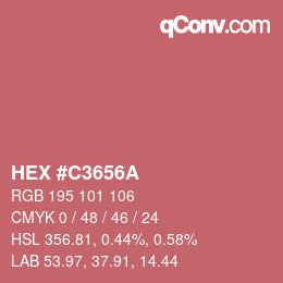 颜色代码: HEX #C3656A | qconv.com