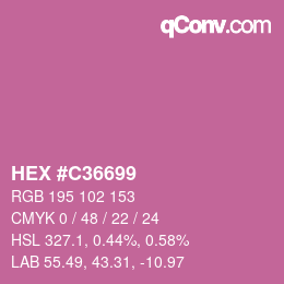 颜色代码: HEX #C36699 | qconv.com