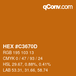 Color code: HEX #C3670D | qconv.com