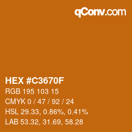 Color code: HEX #C3670F | qconv.com