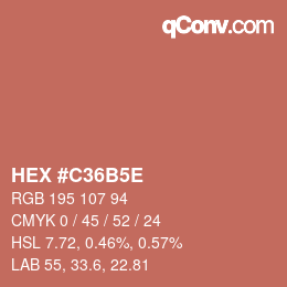Farbcode: HEX #C36B5E | qconv.com
