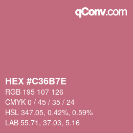 Color code: HEX #C36B7E | qconv.com