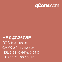Color code: HEX #C36C5E | qconv.com