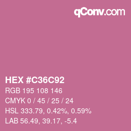Color code: HEX #C36C92 | qconv.com