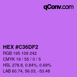 Color code: HEX #C36DF2 | qconv.com